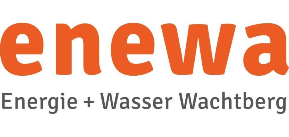 enewa-Logo (Schriftzug in Orange)