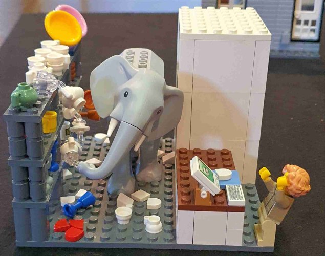 Lego: En miniature – Elefant im Porzellanladen. (Foto: Gemeinde Wachtberg/mf)