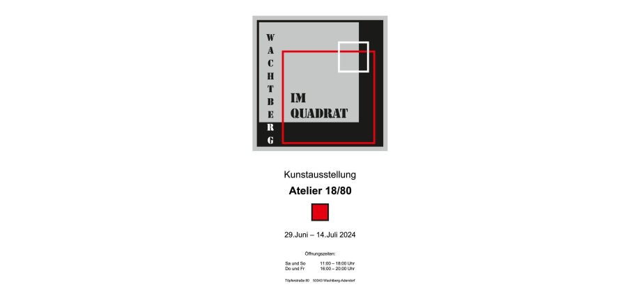 Atelier 18/80: Wachtberg im Quadrat (Plakat)