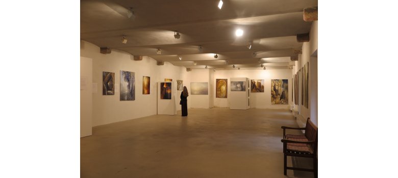 Das Atelier von Michael Franke mit dessen großer Ausstellung