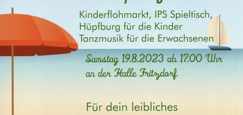 Sommerfest der KG Grün-Gelb Fritzdorf (Plakat)