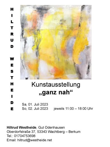 Hiltrud Westheide Ausstellung "ganz nah" (Plakat)